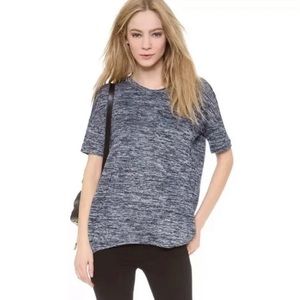 Rag and Bone Oversized Gray Shiny Slub Tee